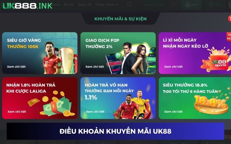 Thành viên cần tuân thủ điều khoản khuyến mãi UK88 Thành viên cần tuân thủ điều khoản khuyến mãi UK88